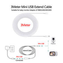 3 Meter Extension Cable Cord for Baby Monitor Power Adapter Universal Suitable for VB601/603/605/607 Camera Mini USB Connector 2024 - buy cheap