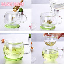XINCHEN  1 Set Coffee Mug Tea Glass Cup Transparent Clear Glass Milk Mug Coffee Tea Mugs With Tea Infuser Filter Lid Water Cup 2024 - buy cheap