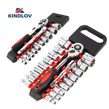 KINDLOV CR-V 22Pcs 1/4 3/8 Inch Socket Wrench Universal Ratchet Spanner For Bicycle Motorcycle Car Repairing Tool Set Hand Tools 2024 - buy cheap