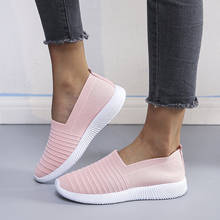 2021 Women Sneakers Fashion Socks Shoes Casual White Sneakers Summer Knitted Vulcanized Shoes Women Trainers  Zapatos Mujer 2024 - buy cheap