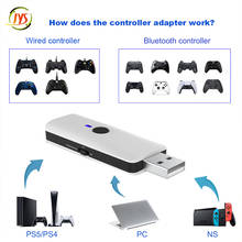 USB Adapter For PS5 Controller Converter For PS5 PS4 Console Converter Wireless Adapter Receiver For Nintendo Switch PC Games 2024 - buy cheap