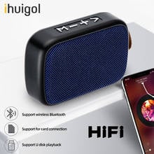 Ihuigol-altavoz Portátil con Bluetooth, reproductor de música con sonido estéreo, Radio FM, tarjeta TF, disco en U, micrófono 2024 - compra barato