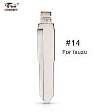 Dandkey lâmina de metal para substituição, controle remoto sem corte 10x kd #14, para isuzu, lâmina de chave de carro de substituição 2024 - compre barato