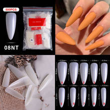 500pcs/bag Full Cover Fake Nail Artificial Press on Long Ballerina Clear/Natural False Coffin Nails Art Tips Manicure Tool 2024 - buy cheap