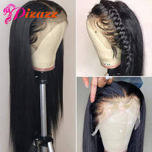 Pizazz HD Transparent Straight Lace Front Human Hair Wigs For Black Women 13X4 Brazilila Straight Lace Frontal Human Hair Wig 2024 - buy cheap