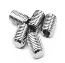 50pcs M2 M3 M4 set screws allen none head flat end smooth male screw stainless steel machine bolt 4mm-12mm length 2024 - compre barato