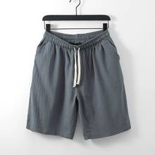 Shorts masculinos de linho estilo chinês, plus size, 10xl, 150kg, verão, vintage, casual, curto, solto, elástico, shorts 2024 - compre barato