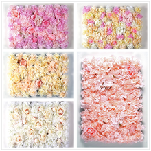 Telón de fondo de flores artificiales para fotografía, telón de fondo de hortensia de rosa de seda, 3D, romántico, follaje para el cuñas 2024 - compra barato