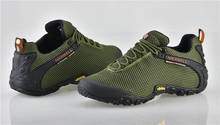 Merrel-zapatos de senderismo al aire libre para hombre, zapatillas de malla, Color verde militar, para montañismo, 39-46, novedad de 2019 2024 - compra barato