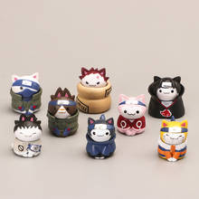 8pcs/set Cute Cat Cosplay Statue Nar u to Action Figures Kakashi Gaara Sasuke Itachi PVC Model Collection Kid Gift Toy 2024 - buy cheap