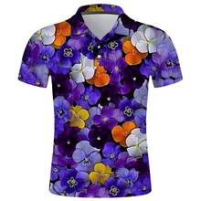 Ropa De Hombre Summer Short Sleeve Polo Homme Flower Streetwear Men 3D Printed Polo Shirt Fashion Casual Harajuku Cool Tops 2024 - buy cheap