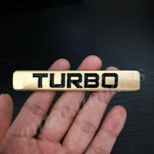 Matte Gold Metal Turbo T Emblem Car Fender Trunk Badge Decals Sticker 2.0 2.5 2024 - buy cheap