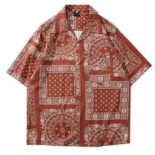 Casual Hawaiian Shirt Mens Summer New Fancy Printed Beach Shirts Loose Short Sleeve  Shirts Male Camisa Masculina 2024 - buy cheap