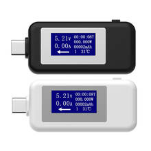 USB-тестер Тип C ЖК-цифровой вольтметр детектор мобильное зарядное устройство индикатор 22% 2024 - купить недорого