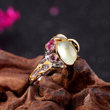 Fashion new S925 pure silver jewelry ladies grape stone rings for woman 100% real 925 silver woman rings 2024 - buy cheap