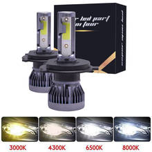 Kit de mini lâmpadas led para farol de carro, 2 peças, led, h7, h4, h1, h7, h8, h11, 9005, hb3 9006, hb4, para automóvel, 12v, lâmpada led, 80w, lm 2024 - compre barato