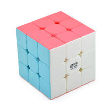 Cubo mágico novo qiyi, 3x3x3 para iniciantes, brinquedo profissional para crianças 2024 - compre barato