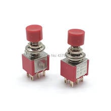 5pcs Red 6Pin C-NO-NC 6mm Mini Momentary Automatic return Push Button Switch 2A 250VAC/5A 120VAC Toggle Switches 2024 - buy cheap