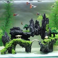 Water Landscape Resin Simulation Rockery Artificial Hill Aquarium Fish Tank Decoration Ornaments 2024 - buy cheap