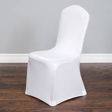 Fundas de silla blancas para restaurante, banquete, Hotel, comedor, licra, poliéster, Spandex, baratas, 1 ud. 2024 - compra barato