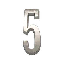101mm Floating Modern House Number Satin Nickel Door Home Address Numbers for House Digital Outdoor Sign Plates 4 Inch. #5 2024 - buy cheap