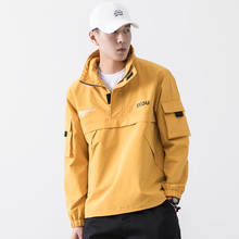 Anorak-Chaquetas de Hip-Hop para hombre, prendas de vestir, rompevientos, ropa de calle informal de retales, abrigo para exteriores, Top 4XL, otoño 2024 - compra barato