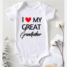 Printing I Love My Grandfather One Piece Jumpsuit Toddler Girls Clothing New Born Baby Clothes Bodysuit for Newborns 2024 - buy cheap