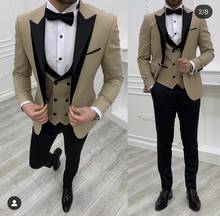 Colorful Wedding Dress 2021 Bridegroom Men Suits Costume Homme Party Prom Slim Fit Tuxedo Groom Terno Masculino Blazer 3 Pcs 2024 - buy cheap