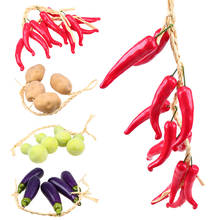 Food Photography Props Hanging Artificial Pepper Potato Garlic Onion Decorative Kitchen Food Props for Home Hotel Supplies 2024 - buy cheap