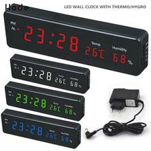 Reloj Digital con Sensor de temperatura y humedad, termómetro electrónico LCD, medidor de hidrómetro, estación meteorológica 2024 - compra barato