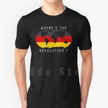 Wheres The Revolution Germany T Shirt Print For Men Cotton New Cool Tee Revolution Spirit Earth Germany Change Bong Gahan 2024 - buy cheap