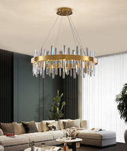 Mangic-Lámpara LED redonda de lujo, iluminación colgante de cristal moderna para comedor, sala de estar, decoración del hogar 2024 - compra barato