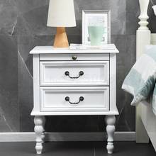 American all solid wood bedside table small mini simple European bedroom simple white Nordic style 2024 - buy cheap