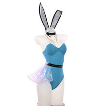 Traje de Cosplay de LOL KDA Seraphine, disfraz Sexy de Halloween, mono con Orejas de conejo 2024 - compra barato