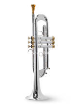 Trompeta de LT197GS-77, instrumento musical de alta calidad, chapado en plata, plano, con funda, envío gratis, novedad 2024 - compra barato