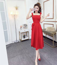 C2105 2020 Spring and autumn new women fashion backless temperament pure color dress girl cheap wholesale 2024 - buy cheap