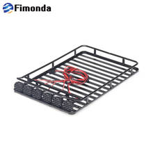 1/10 RC Crawler Metal Roof Rack Luggage Rack with Lights for Traxxas TRX4 Axial SCX10 Wraith D90 D110 TAMIYA CC01 Upgrade Parts 2024 - buy cheap