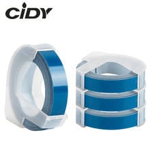 CIDY 4pcs Lake Blue color 9mm Plastic for DYMO 3D Organizer Xpress for Embossing Label Makers DYMO 1610/12965 Motex E101 2024 - buy cheap