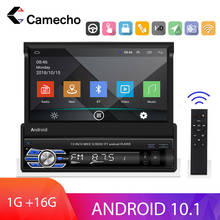 Camecho android 10.1 autoradio 1 din 7 player player jogador multimídia do carro navegação gps wifi auto mp5 bluetooth usb fm câmera de visão traseira 2024 - compre barato