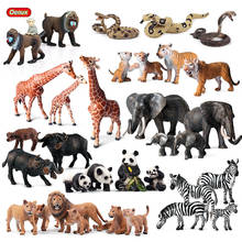 Oenux Simulation Animals Action Figures High Quality Elephant Tiger Bird Lion Panda Zebra Shark Whale Animals Model Toy For Kids 2024 - buy cheap