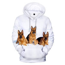 German Shepherd Hoodies Mens Hoodie Cute Pet Dog Sweatshirt Hooded Men/Womens German Shepherd Hoody Boy/Girls Cap 3D Design Coat 2024 - buy cheap