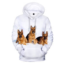 Sudadera con capucha de Pastor Alemán para hombre y mujer, suéter bonito para perro, abrigo de diseño 3D para niño y niña 2024 - compra barato