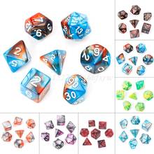 Acrylic Polyhedral Dice For TRPG Board Game D4-D20 7pcs/Set 2024 - buy cheap