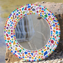 Azulejos de mosaico de vidro em formato retângulo com 70 unidades para artesanato diy 10x40mm 2024 - compre barato