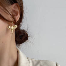 Irregular Golden Stud Earrings For Women Cubic Zirconia Wing Ladies Earring Fashion Studs Pendientes Jewelry 2024 - buy cheap