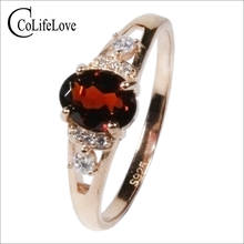 CoLife Jewelry 100% Natural Garnet Ring for Daily Wear 5*7mm VVS Grade Garnet Silver Ring 925 Silver Garnet Jewelry 2024 - buy cheap