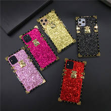 Capa de glitter dourada e luxuosa com glitter, para samsung galaxy s21 plus, a12, s9, s10, s20 plus, note 20, ultra 10, a42, a70, a50, a51, a71 2024 - compre barato