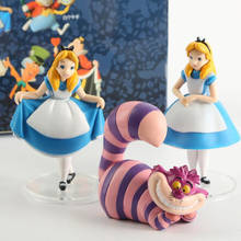 3pcs/set Disney Alice in Wonderland 6.5-9CM PVC Action Figure Cartoon Anime Decoration Collection Figurine Toy for Kids Gift 2024 - buy cheap