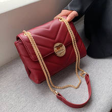 Chain PU Soft Leather Solid Color Crossbody Bags For Women 2022 Simple Fashion Shoulder Messenger Bag Female Handbags L176 2024 - buy cheap