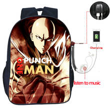 New Arrval Anime One Punch Man USB Charge Backpack Men Women Boys Girls Teens School Bag Fashion Back to College Rucksack 2024 - buy cheap